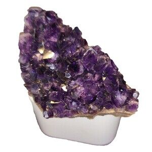 100% Natural Raw Amethyst Quartz Geode Druzy Crystal Cluster Healing Specimen